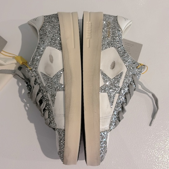 New with tags Golden Goose Women's Stardan white leather and glitter size 40 IT - Picture 13 of 14